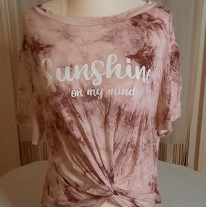 ❤ Sunshine on Mt mind set slv tie dye tee sz m